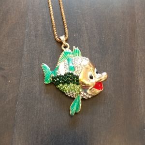 Betsey Johnson Flounder Fish Necklace